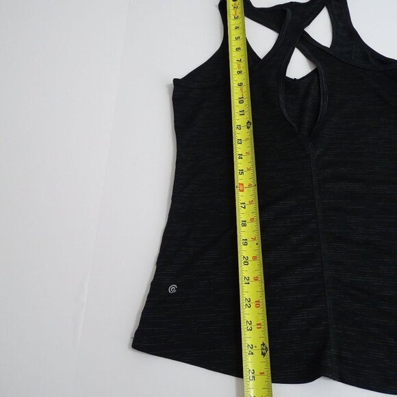 Champion Black Space Dye Racerback Tank Top Women Size S Workout Athletic Gym - Picture 11 of 11